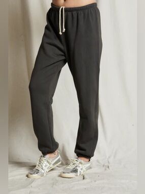 perfectwhitetee Stevie Vintage Black Fleece Easy Sweatpants